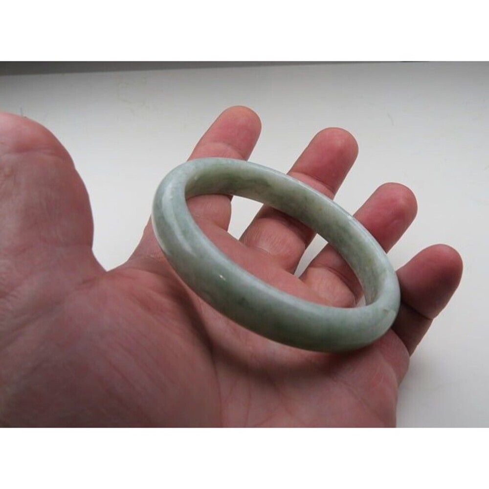 Natural Jade Bangle Hand Carved 74mm